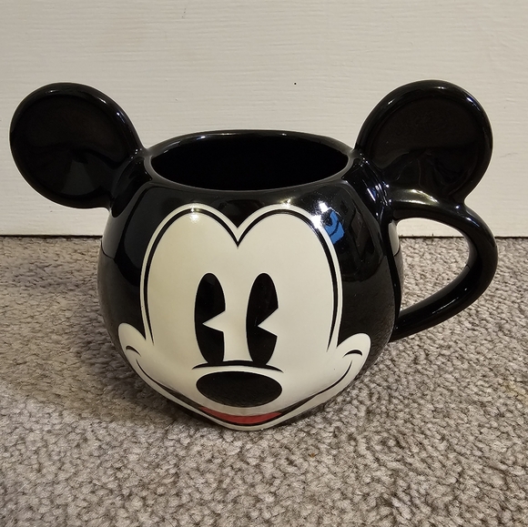 Disney Mickey Mouse Figural Mug 18oz Coffee Mug-Black-White - Picture 4 of 7